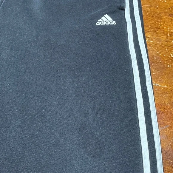 Adidas Black Sweatpants with White Stripes Size XL - Picture 4 of 6